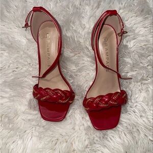 Rampage Red Braided Heels